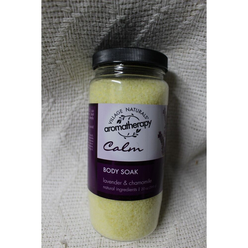 Village Naturals Aromatherapy Calm Body Soak 20oz Lavender & Chamomile (New)